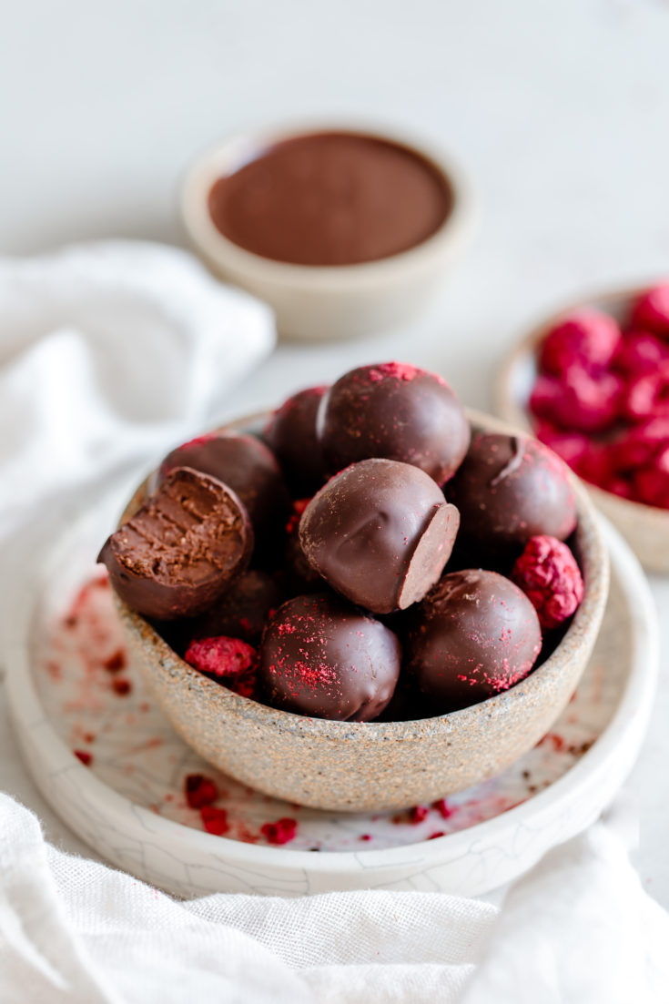 Dark Chocolate & Raspberry Truffles - Delight Fuel