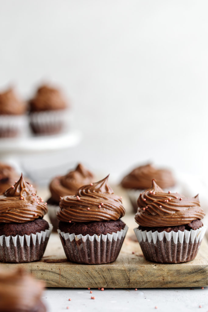 Vegan Double Chocolate Mini Cupcakes