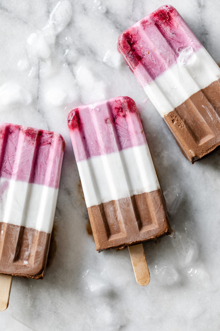 Vegan Neapolitan Popsicles - Delight Fuel