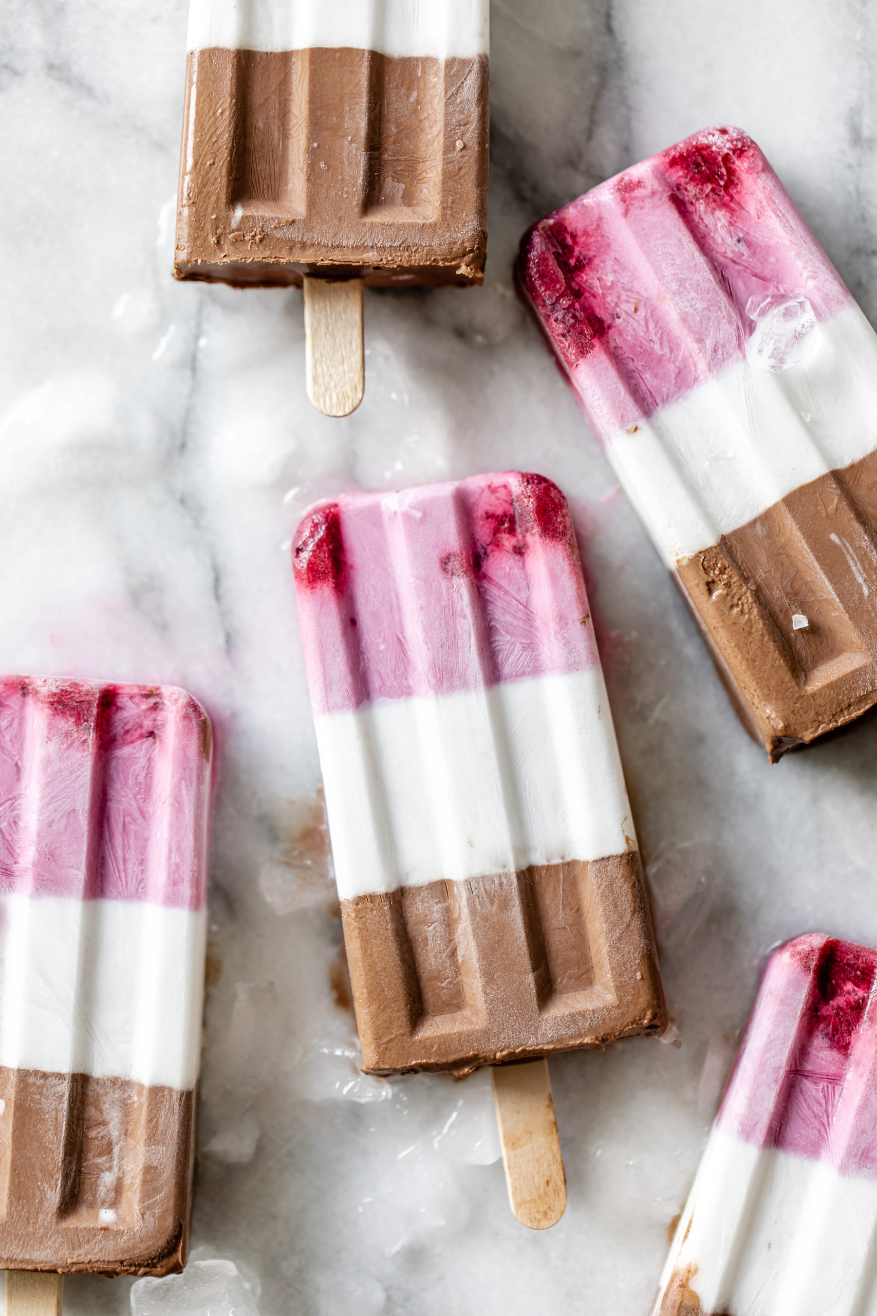 Vegan Neapolitan Popsicles - Delight Fuel