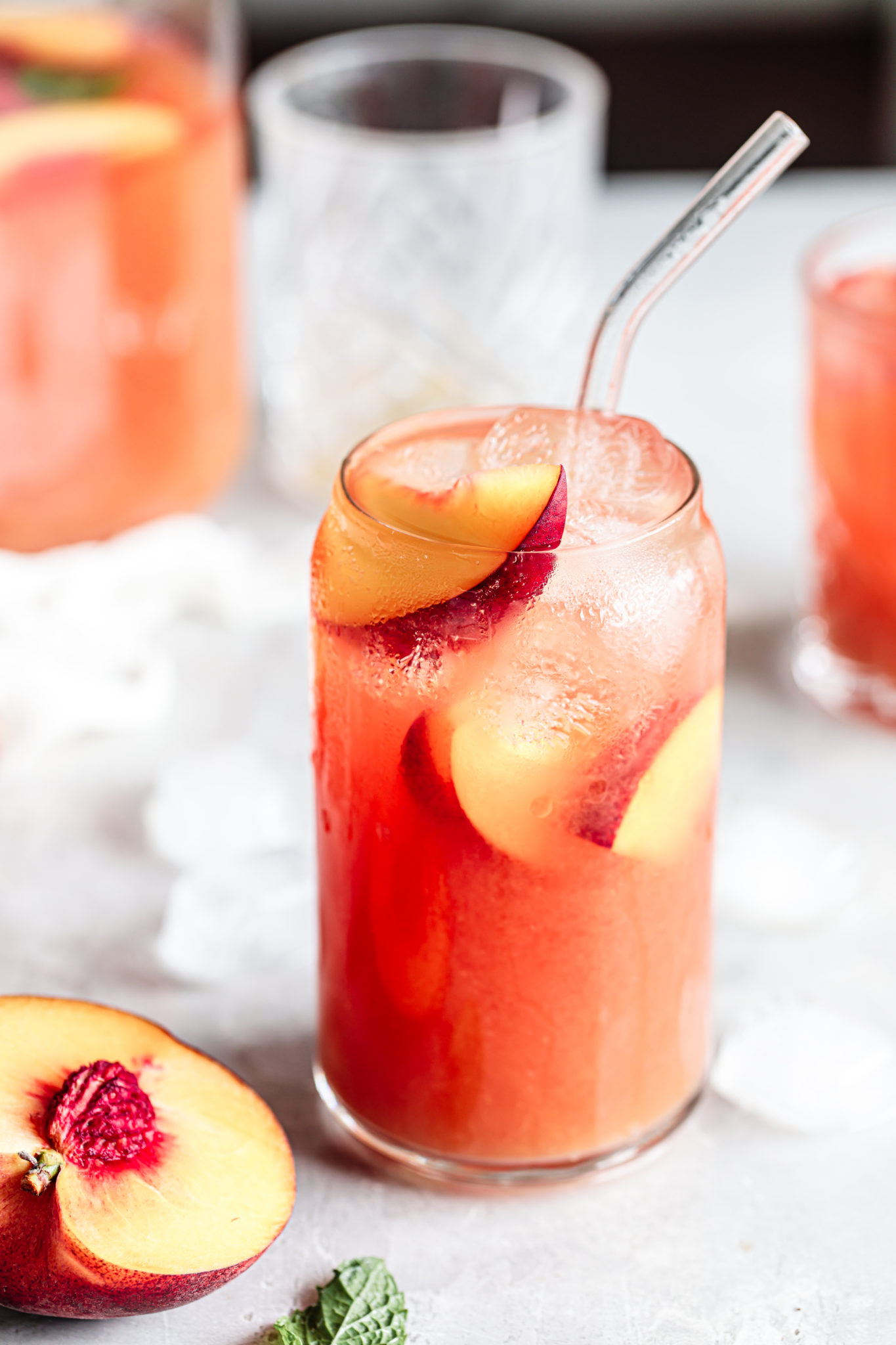 Homemade Peach Iced Tea - Delight Fuel