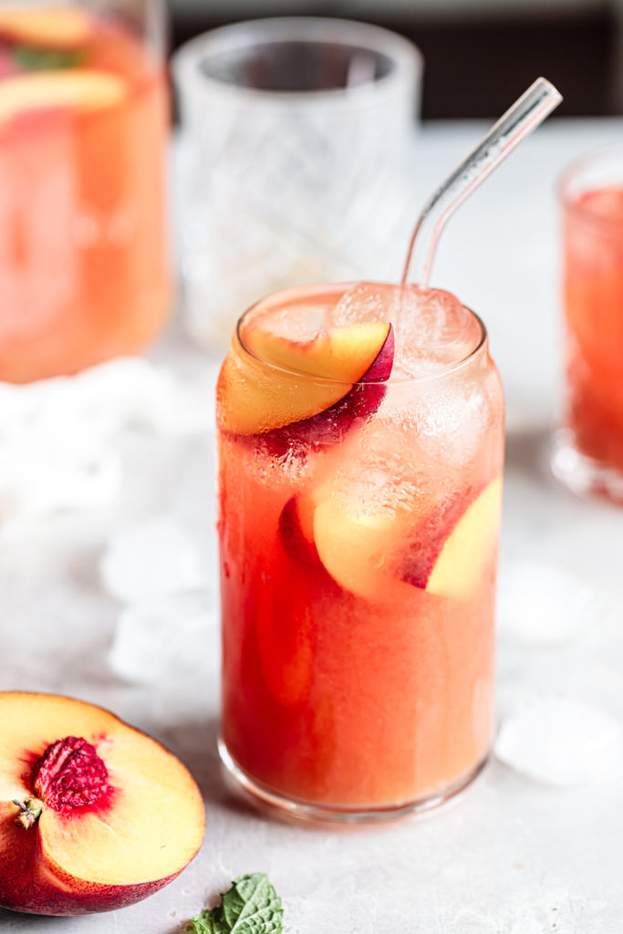 Homemade Peach Iced Tea - Delight Fuel