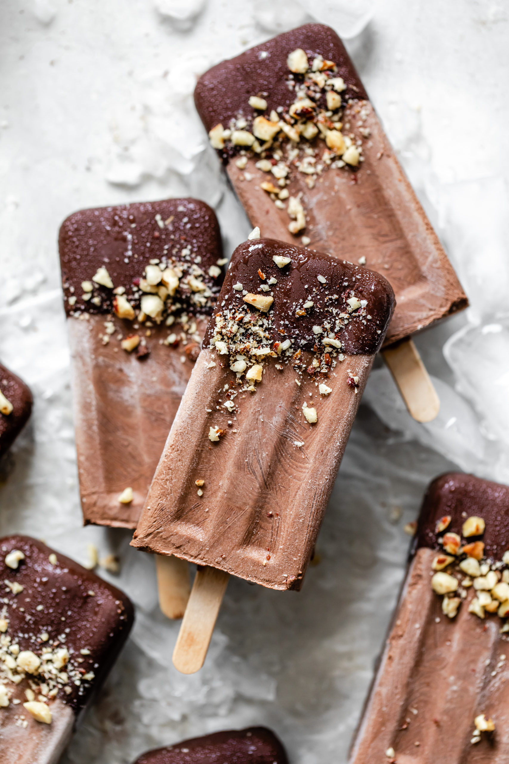 Paleo Chocolate & Hazelnut Fudgsicles - Delight Fuel