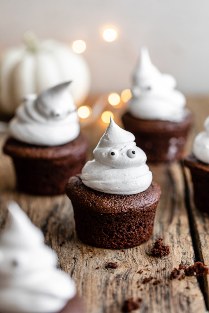 Paleo Halloween Ghost Cupcakes