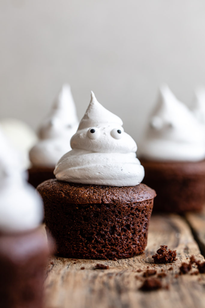 Paleo Halloween Ghost Cupcakes