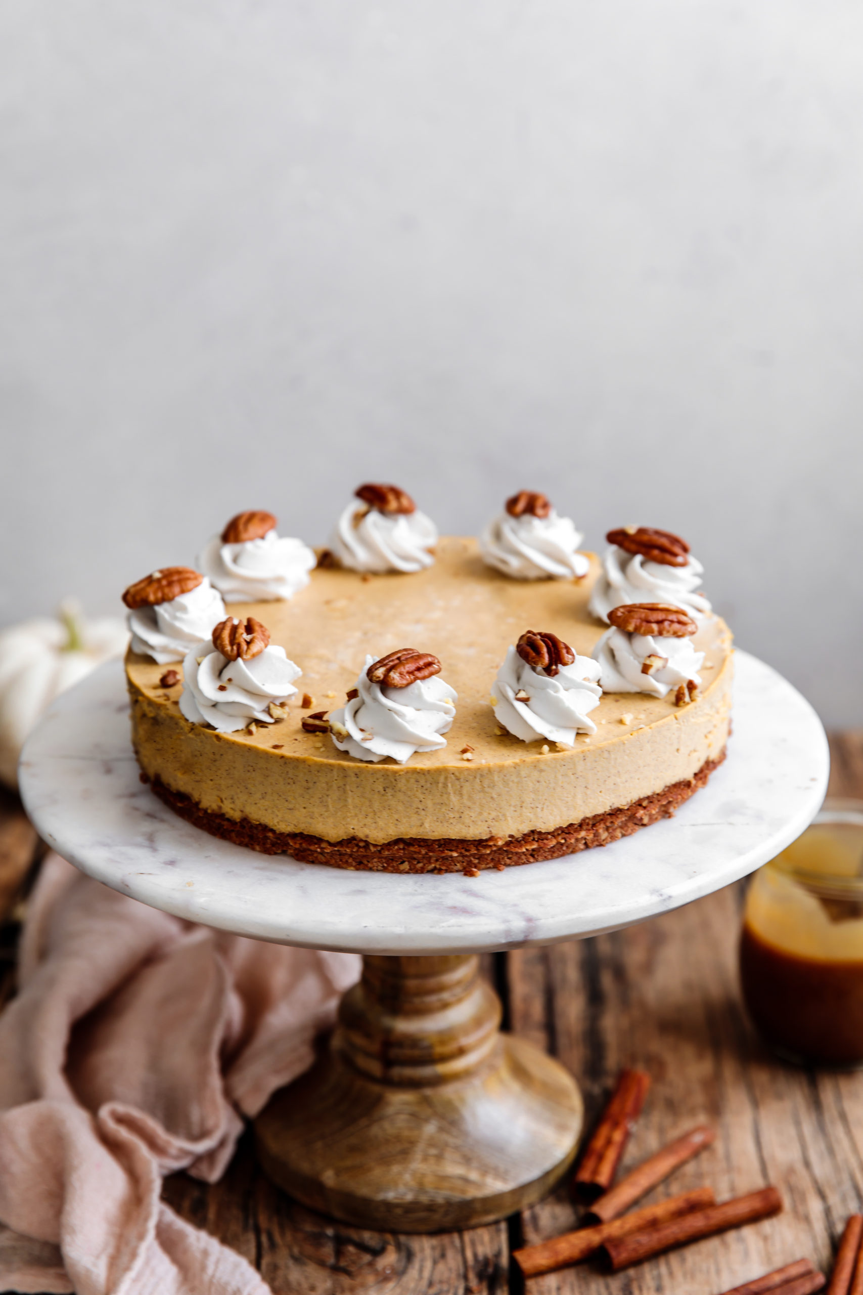 Vegan Pumpkin Cheesecake - Delight Fuel