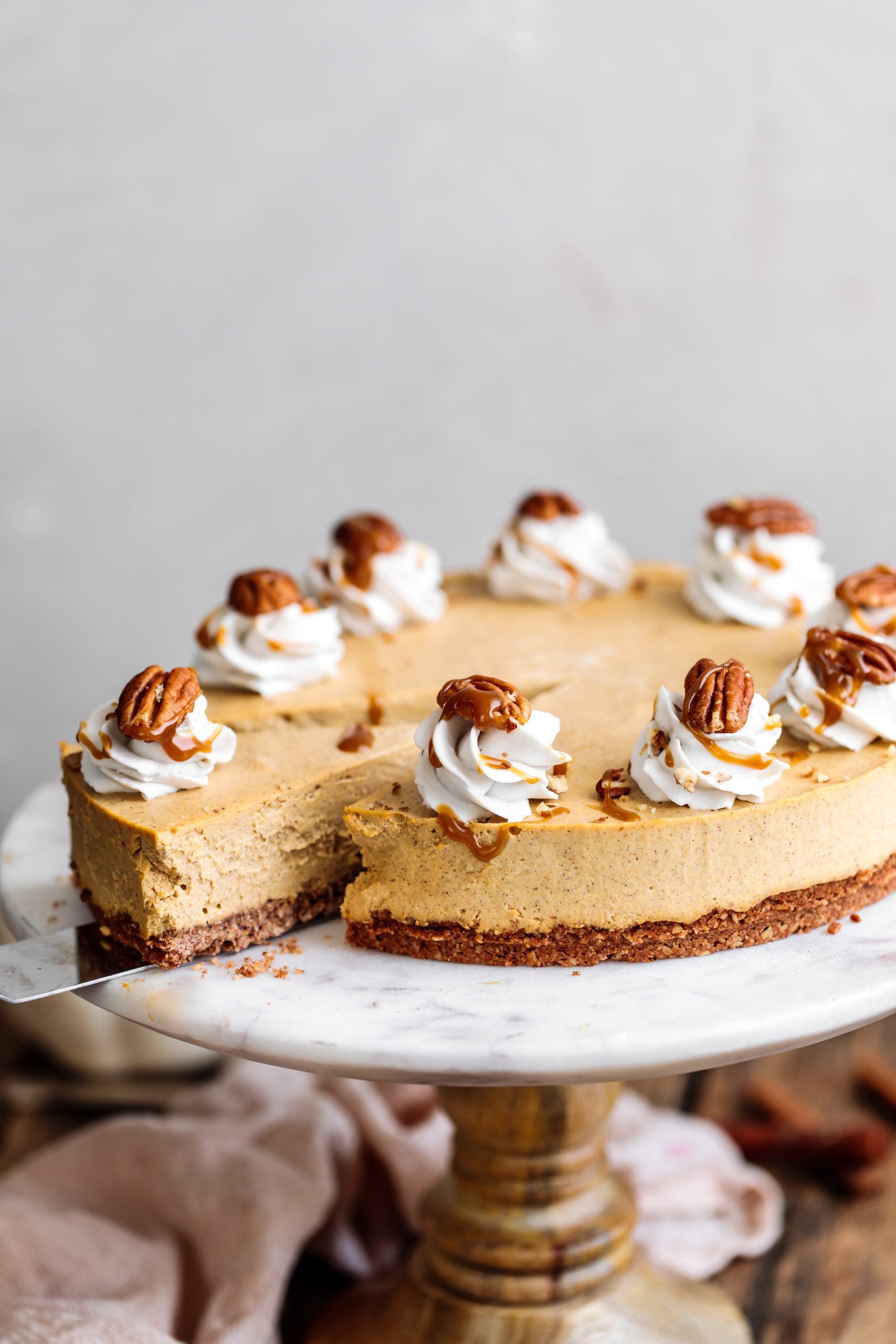 Vegan Pumpkin Cheesecake - Delight Fuel