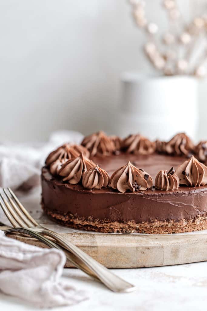 Vegan chocolade Mousse Cake