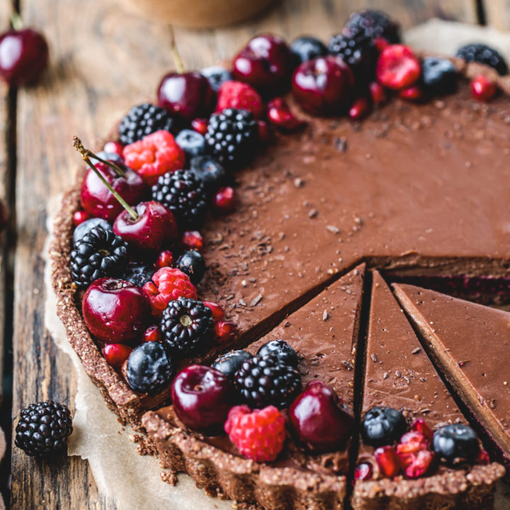Chocolate Cheesecake & Berry Tart