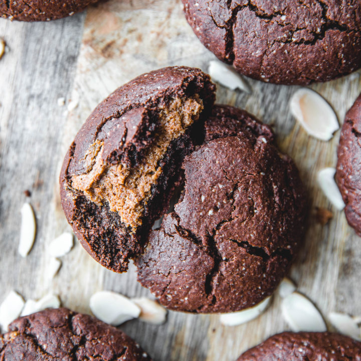 Nut Butter Stuffed Brownie Cookies