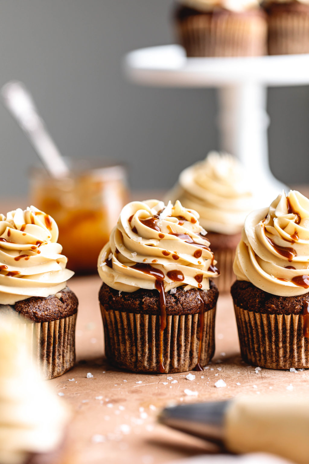 Salted Caramel Chocolate Cupcakes - Delight Fuel