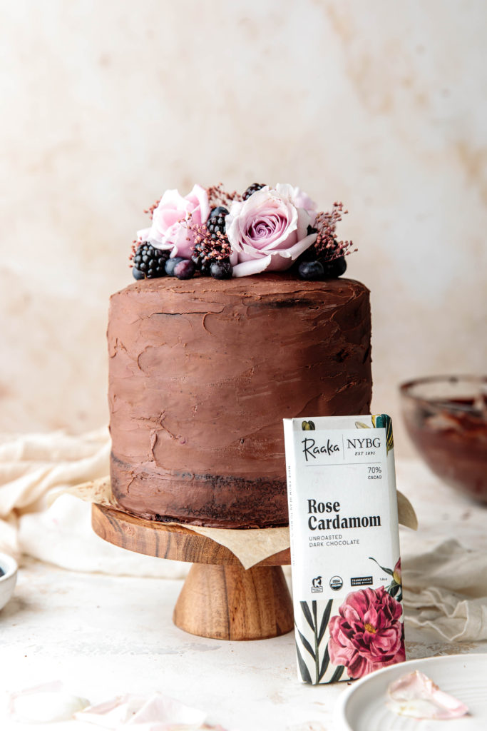 Blackberry Cardamom Chocolate Cake