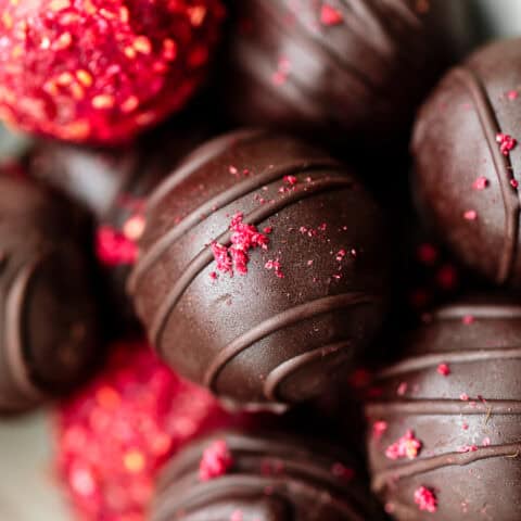 Raspberry Almond Truffles