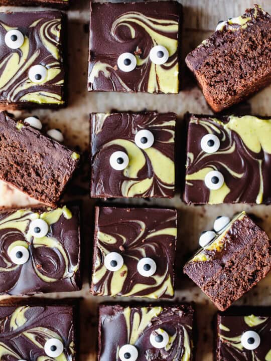 Spooky Pistachio Brownies - Delight Fuel